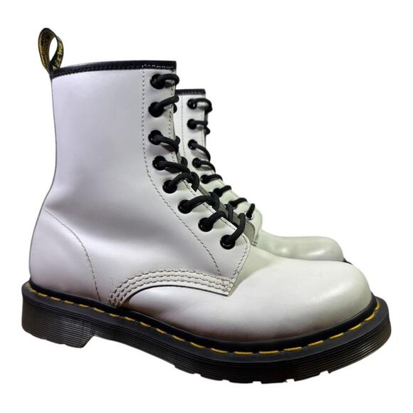 Dr. Martens 1460 8 Eye Combat Boot White Women size 7 - Picture 1 of 6